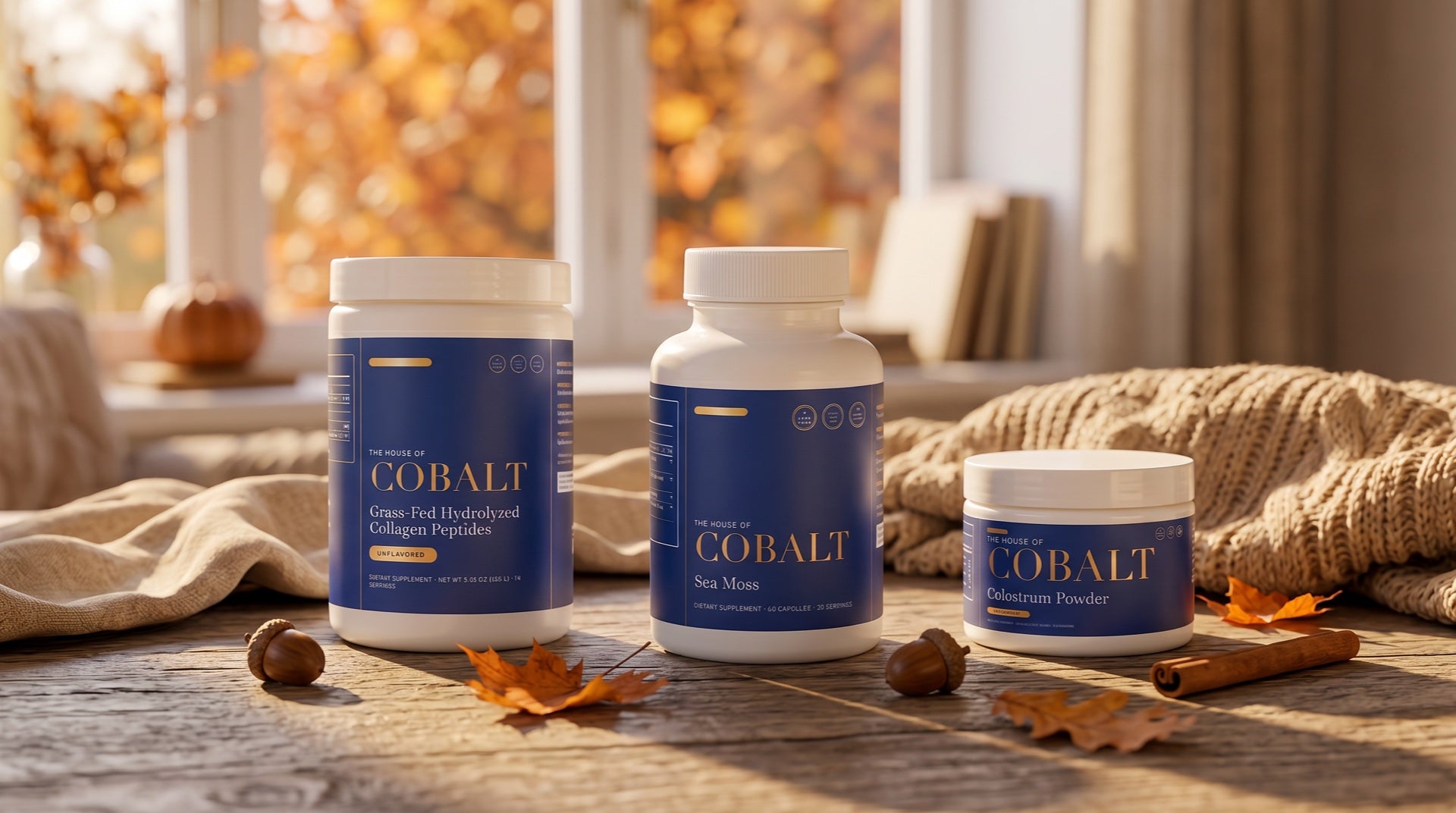 The House of Cobalt radiance and skin support stack